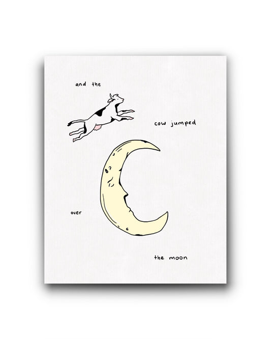 the cow jumping over the moon print